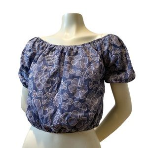 Embroidered crop top